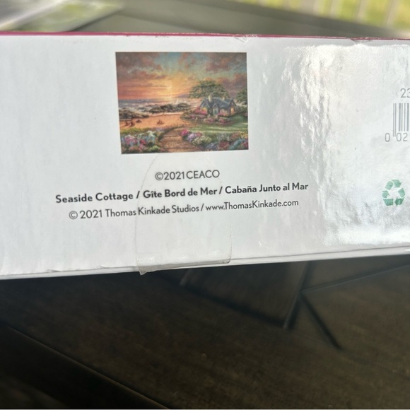 Thomas Kinkade 1000 piece jigsaw puzzle boxed Seaside cottage artsy meditation - Picture 10 of 11